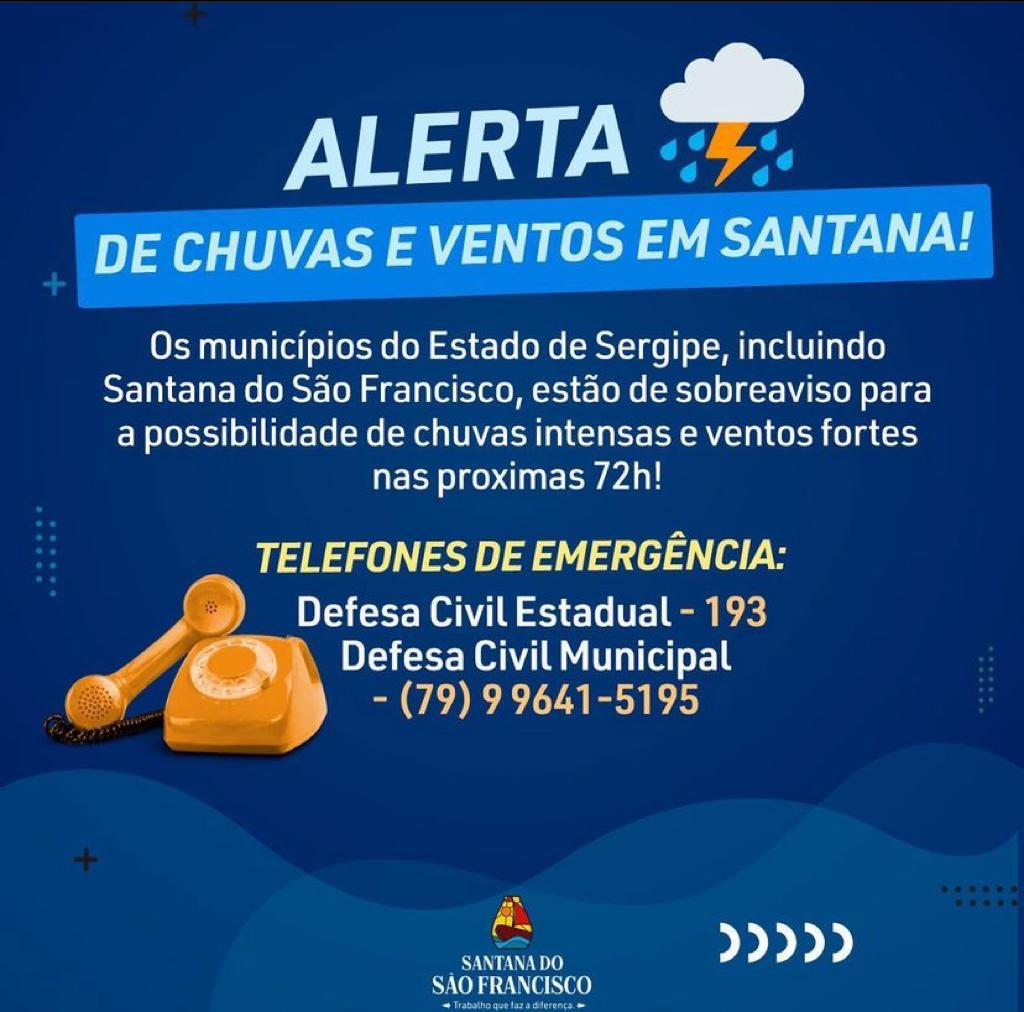 ALERTA DE CHUVAS EM SANTANA!