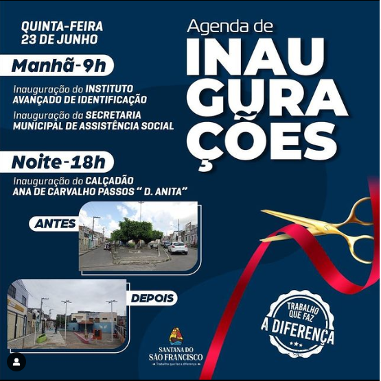 Agenda de inauguração!
