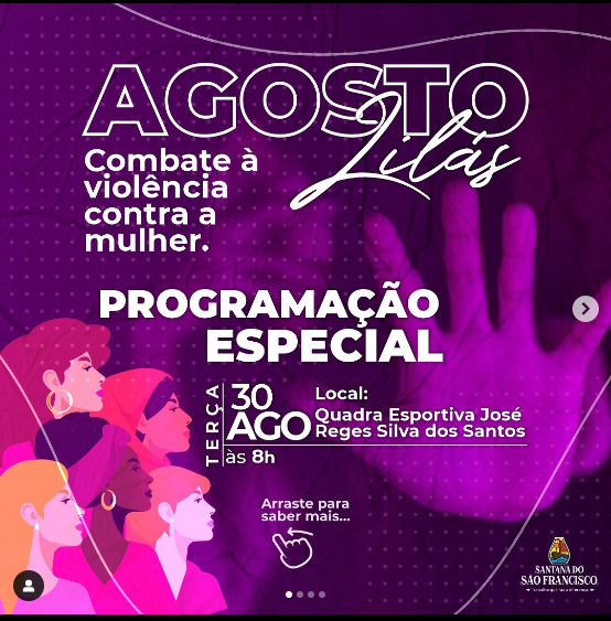 Agosto Lilás tem programação especial em Santana