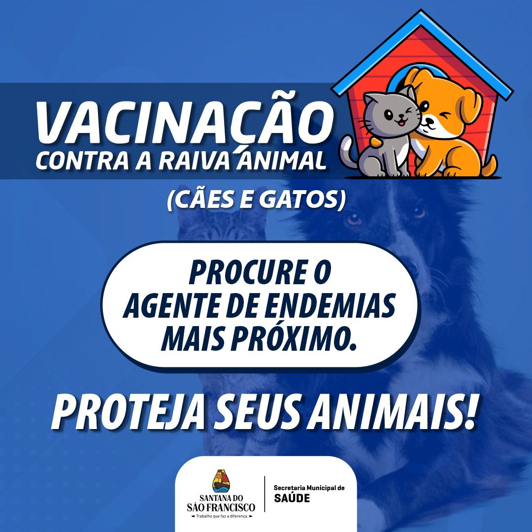 Tá rolando vacinação contra a raiva em Santana!