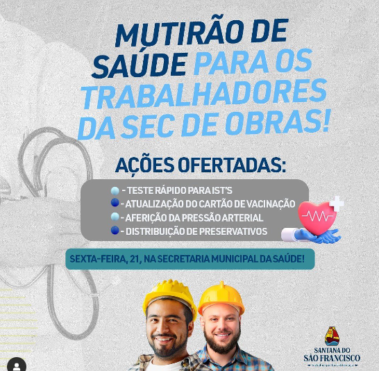 Mutirão de saúde para os trabalhadores da Secretaria Municipal de Obras!