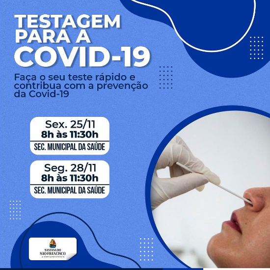 Faça seu teste da COVID gratuitamente!