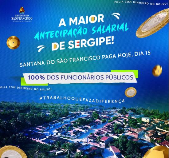 A maior antecipação salarial de Sergipe!