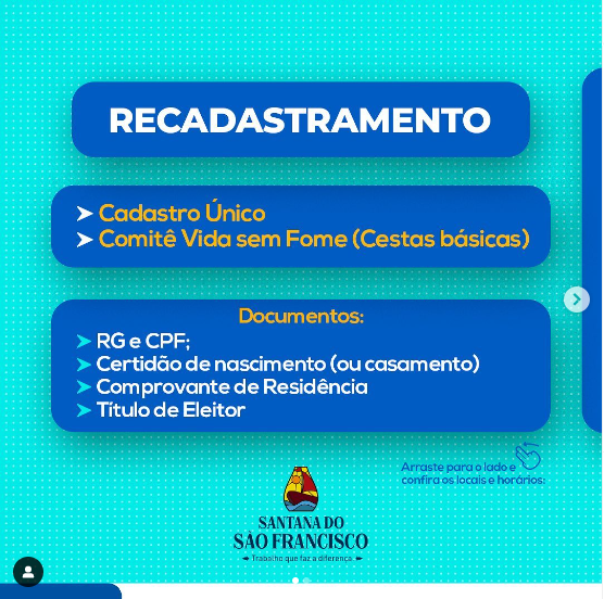 Recadastramento do Cadastro Único e do Comitê sem Fome!