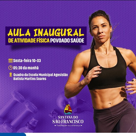 Amanhã tem aula inaugural de atividade Física do Povoado Saúde
