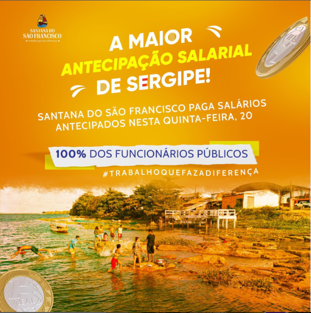 Mais um mês de antecipação de salário!