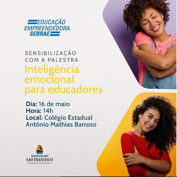 Amanha tem palestra com o tema "Inteligência emocional para educação"