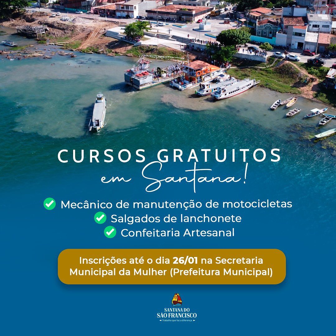 A Prefeitura de Santana de São Francisco  e o Senai firmaram a parceira para realização de cursos no município.