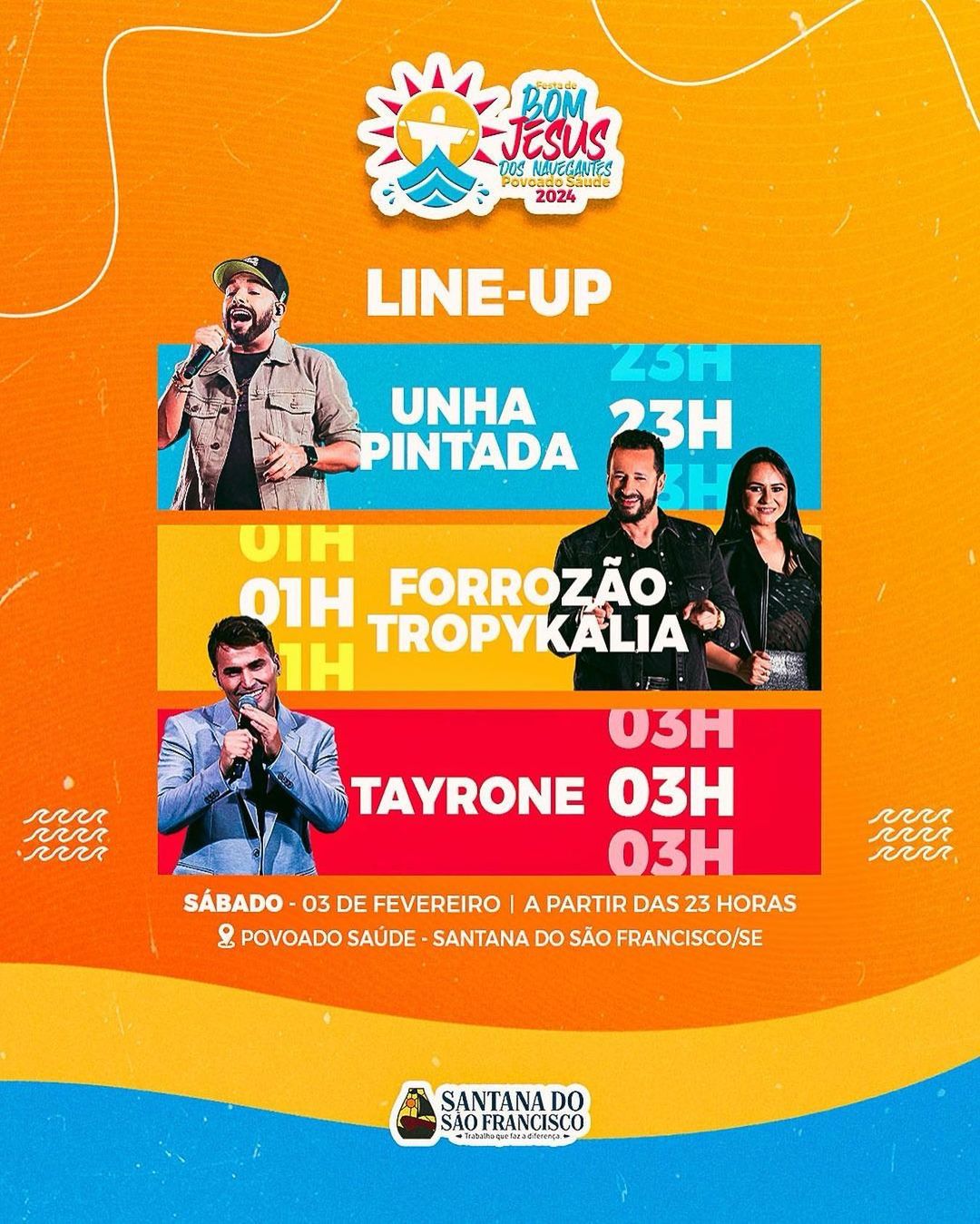 Era ordem de apresentação e horários que vocês queriam?! Então tá aí ??