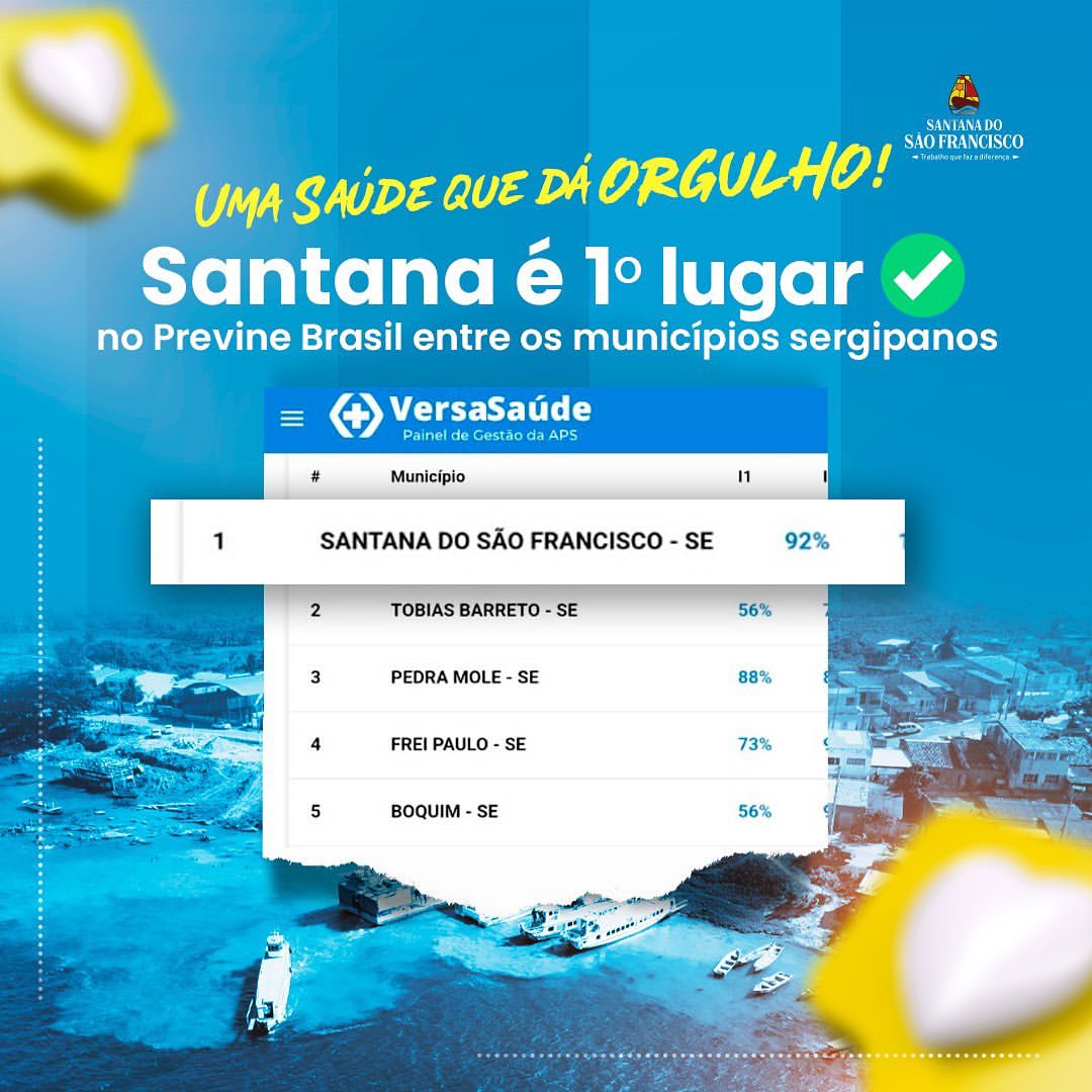 A Saúde de Santana de São Francisco continua dando muito orgulho ao povo ??