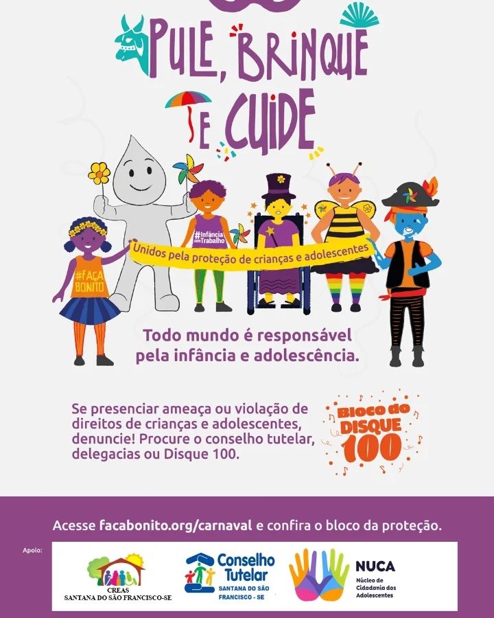 Pule, brinque e cuide.