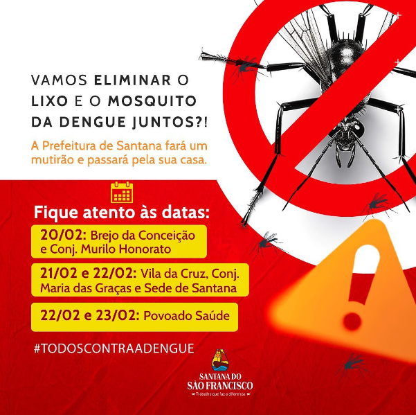 ?? Prefeitura de Santana do São Francisco na batalha contra a Dengue! Junte-se a nós no combate ao mosquito transmissor!