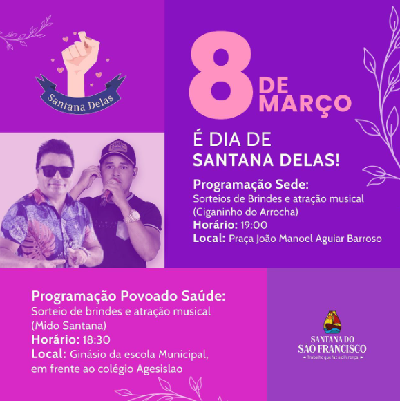 Vem aí o Santana Delas, um evento especial em homenagem ao Dia Internacional das Mulheres!