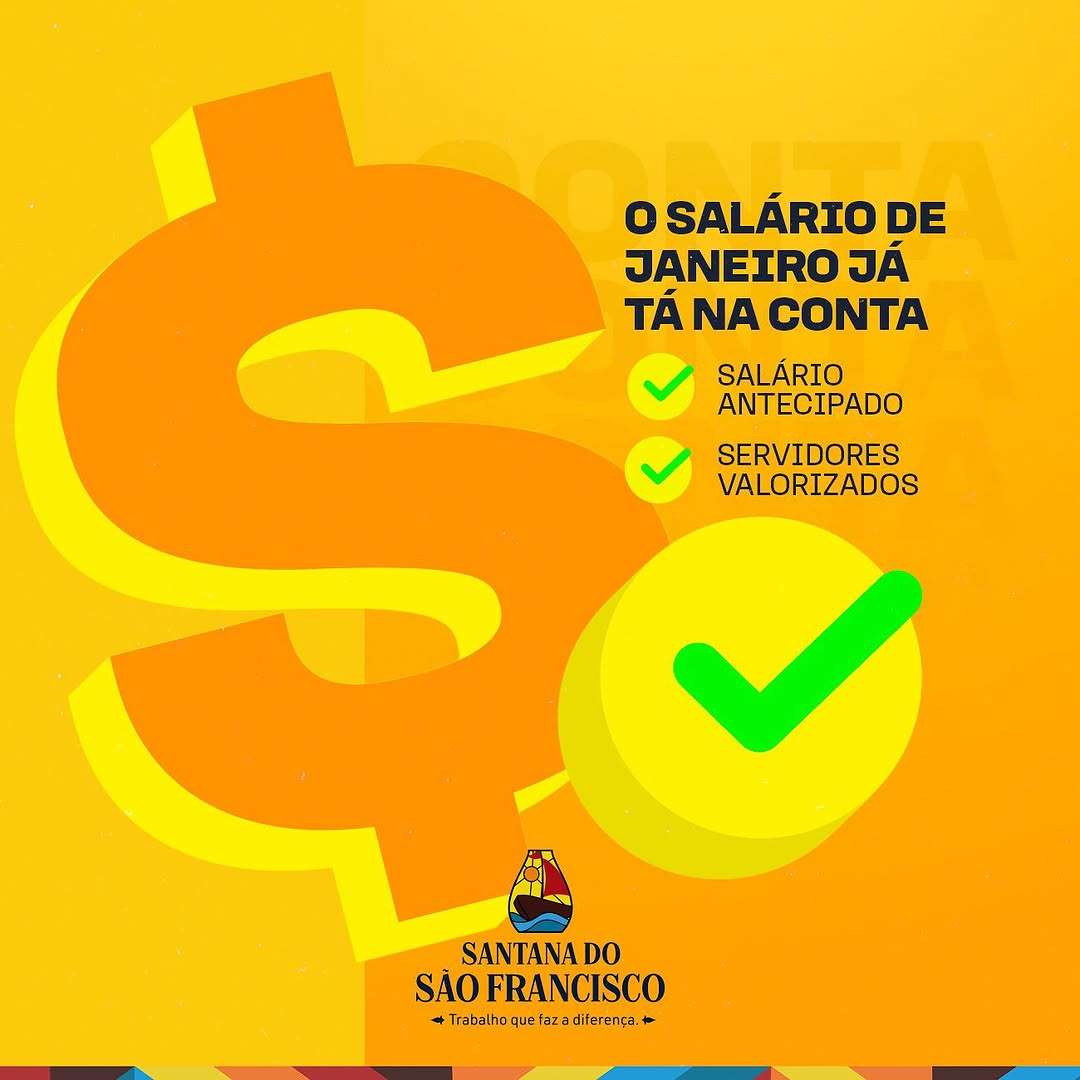 O salário de janeiro já tá na conta!!