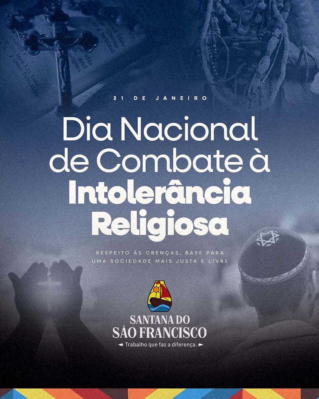 Hoje celebramos o Dia Nacional do Combate à Intolerância Religiosa!