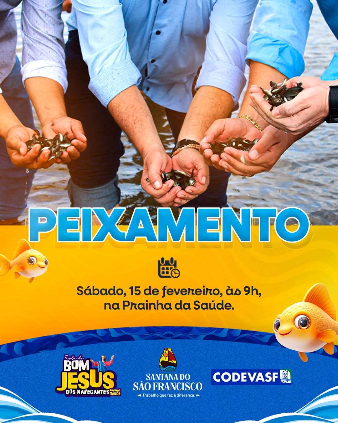 Peixamento na Prainha da Saúde, em 15 de fevereiro!