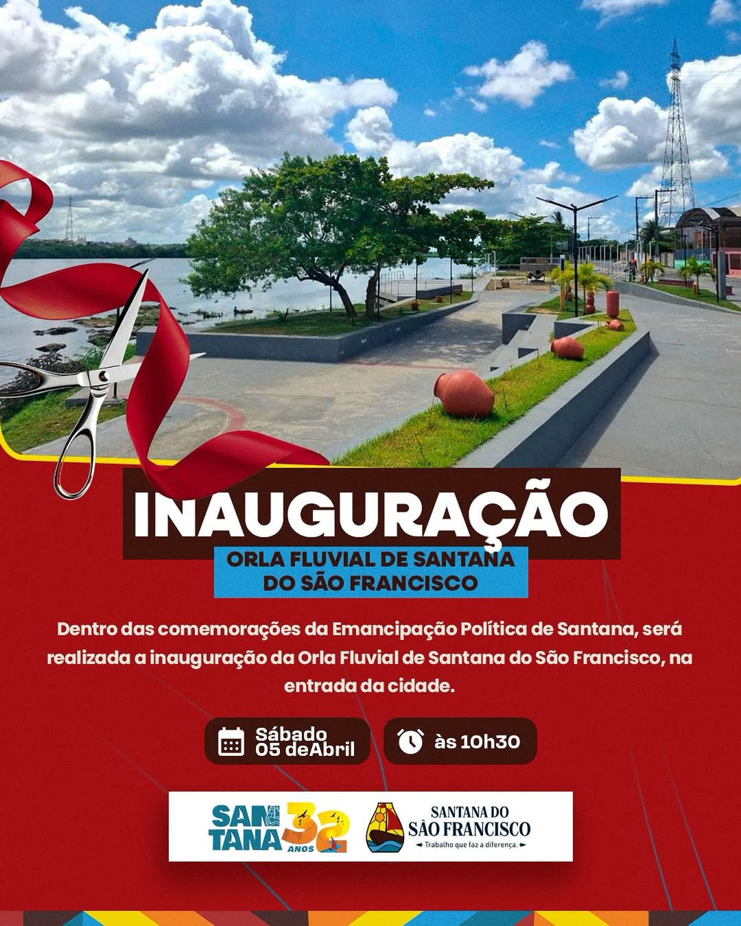 Inauguração da Orla Fluvial de Santana do São Francisco