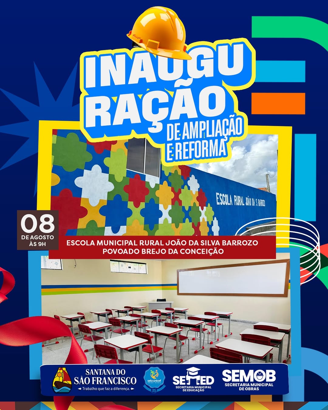 Inauguração de Ampliação e Reforma - Escola Municipal Rural João da Silva Barrozo Povoado Brejo da Conceição