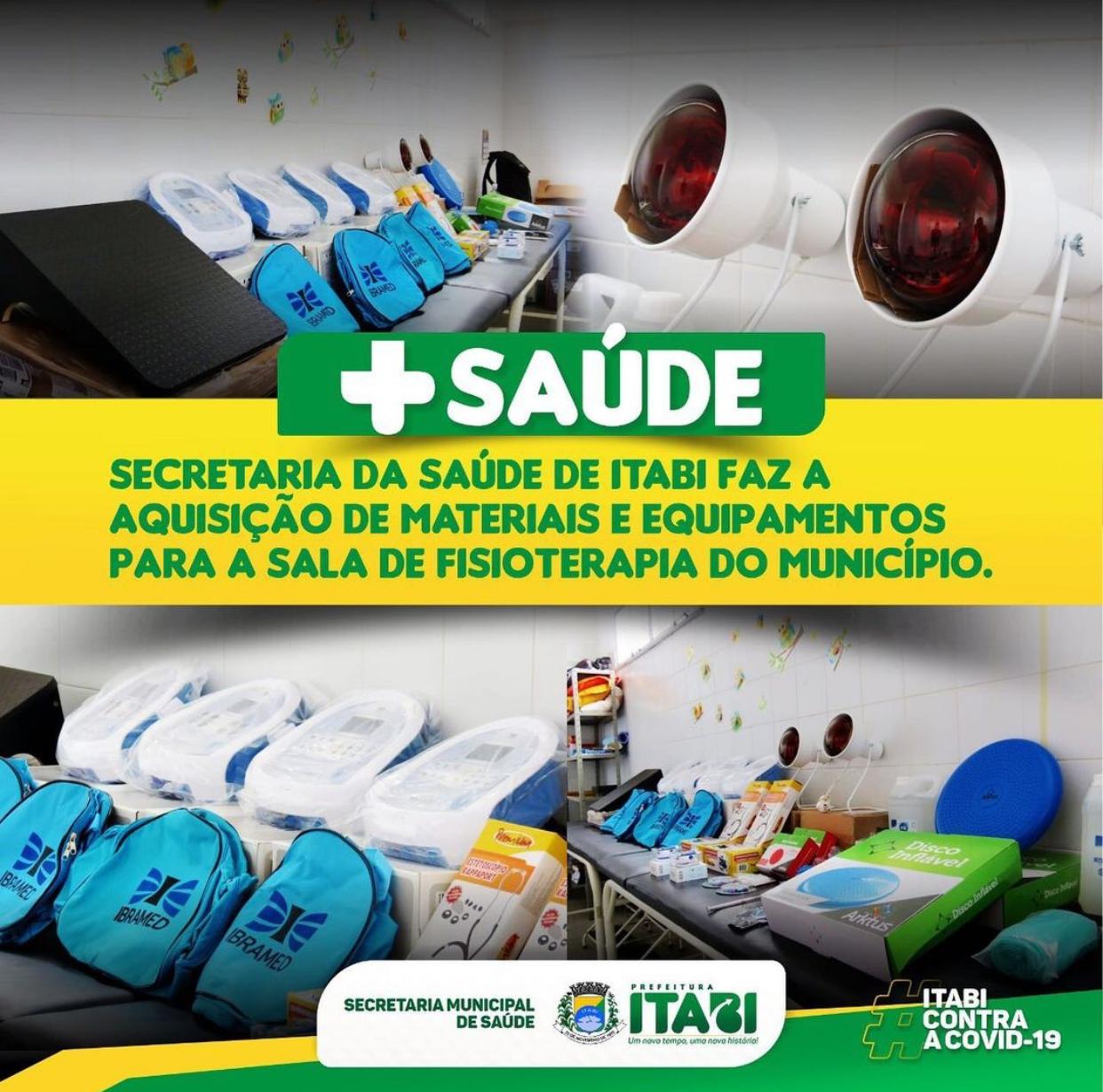 Secretaria da Saúde de Itabi faz a aquisição de materiais e equipamentos para a sala de fisioterapia do município.