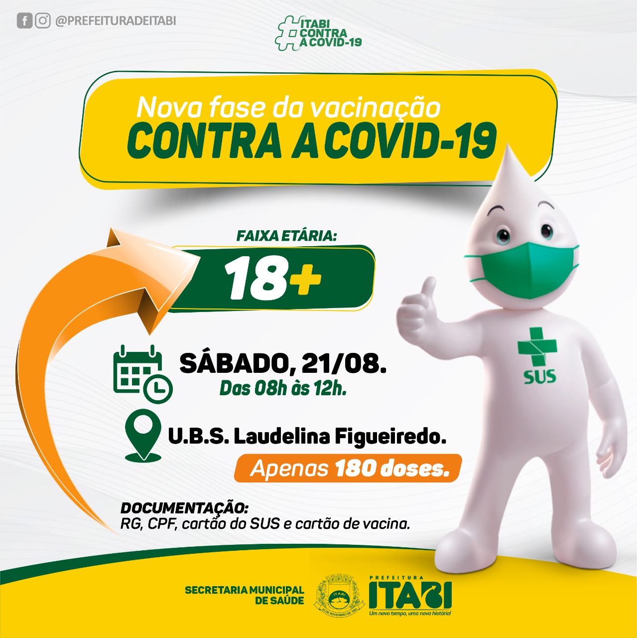 Chegou a vez dos jovens com 18 anos ou mais!