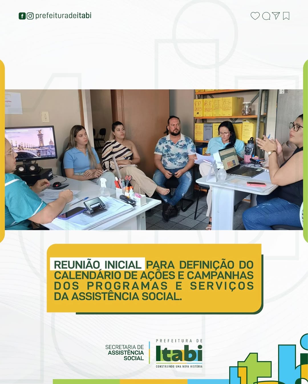 Reunião inicial para definição do calendário de ações e campanhas dos programas e serviços da assistência social.