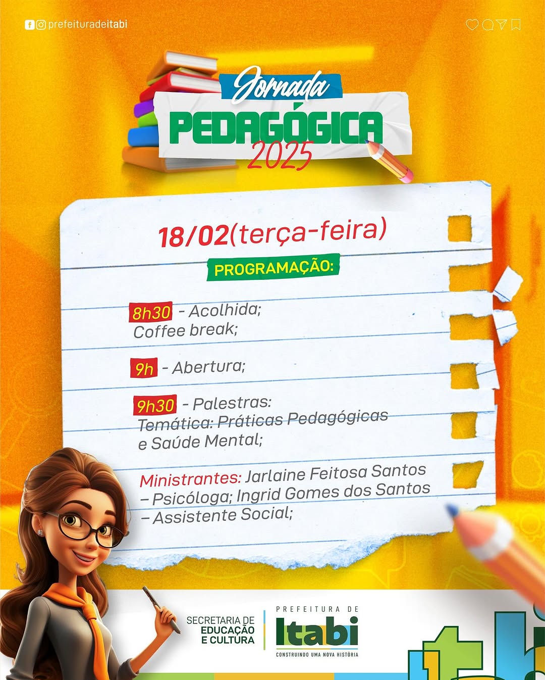 Programação da Jornada Pedagógica 2025