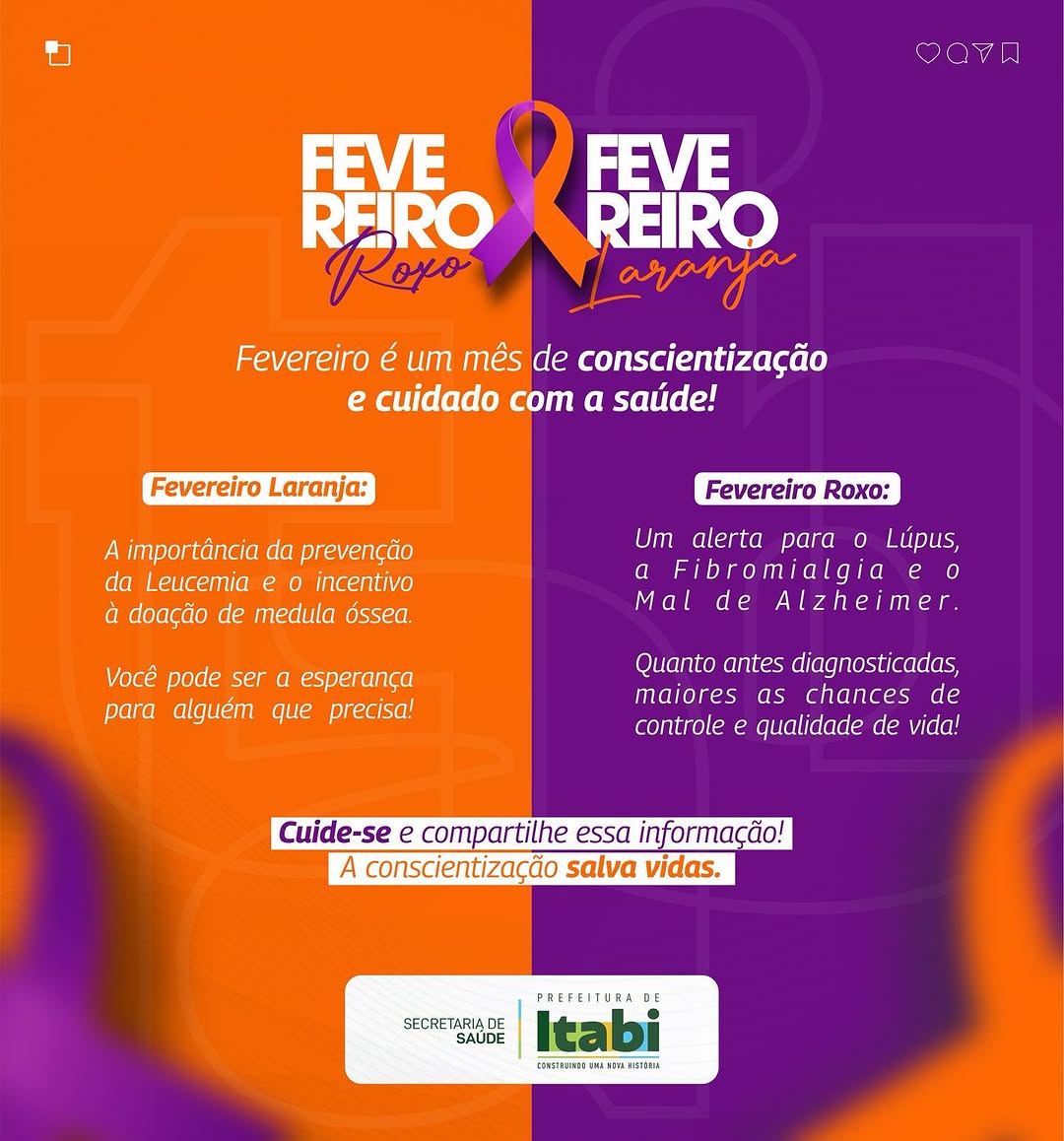 Fevereiro é um mês de conscientização e cuidado com a saúde!
