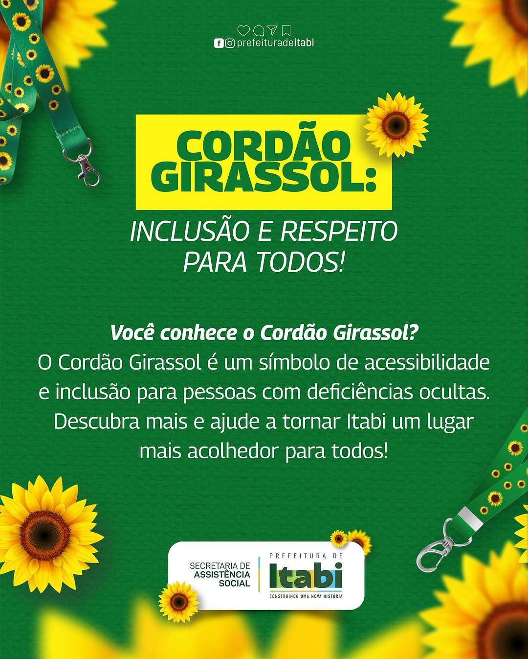 Cordão Girassol: Inclusão e Respeito para todos!