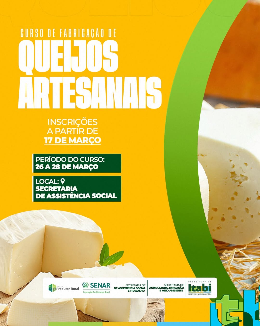 CURSO DE FABRICAÇÃO DE QUEIJO ARTESANAIS