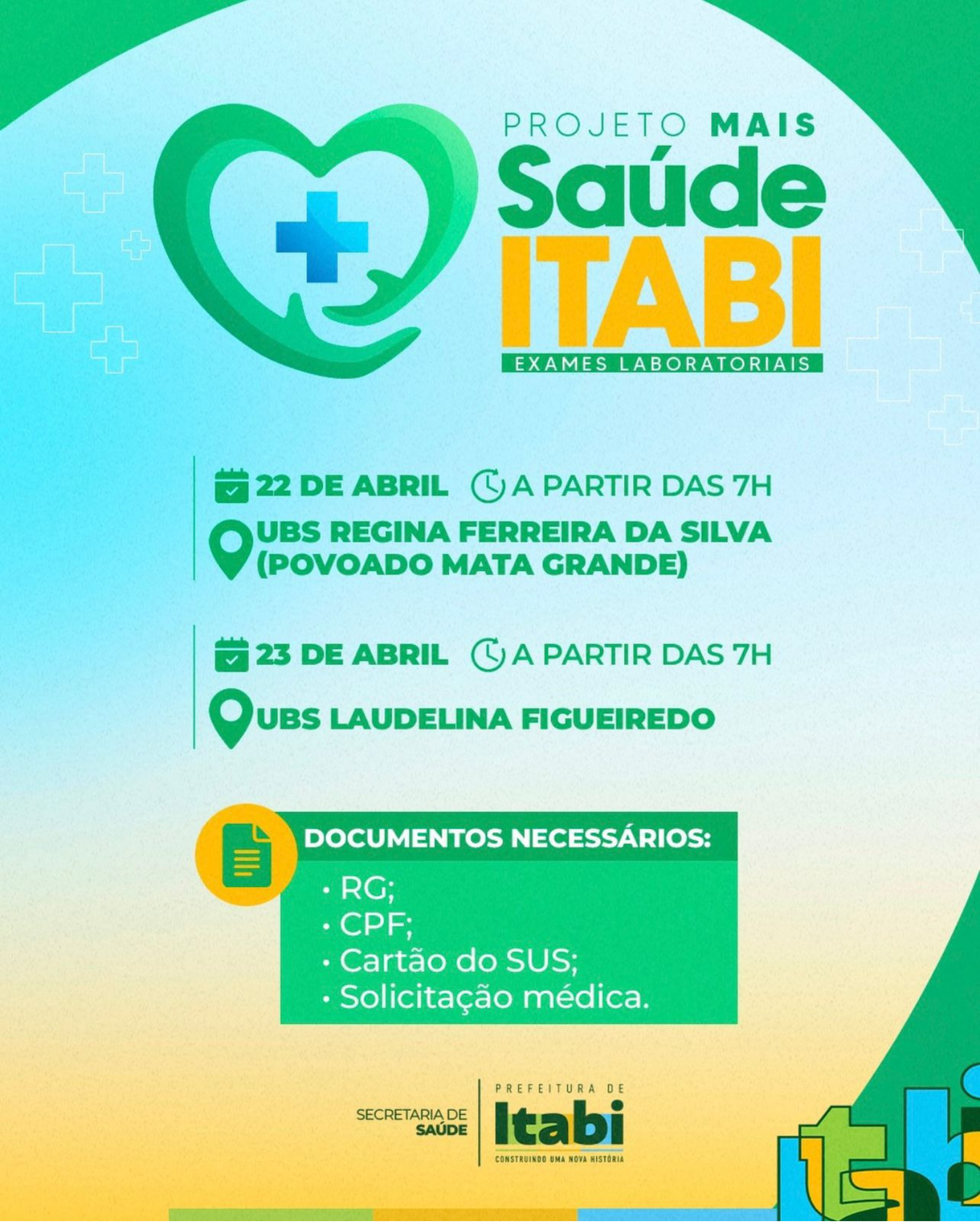 PROJETO MAIS SAÚDE ITABI!