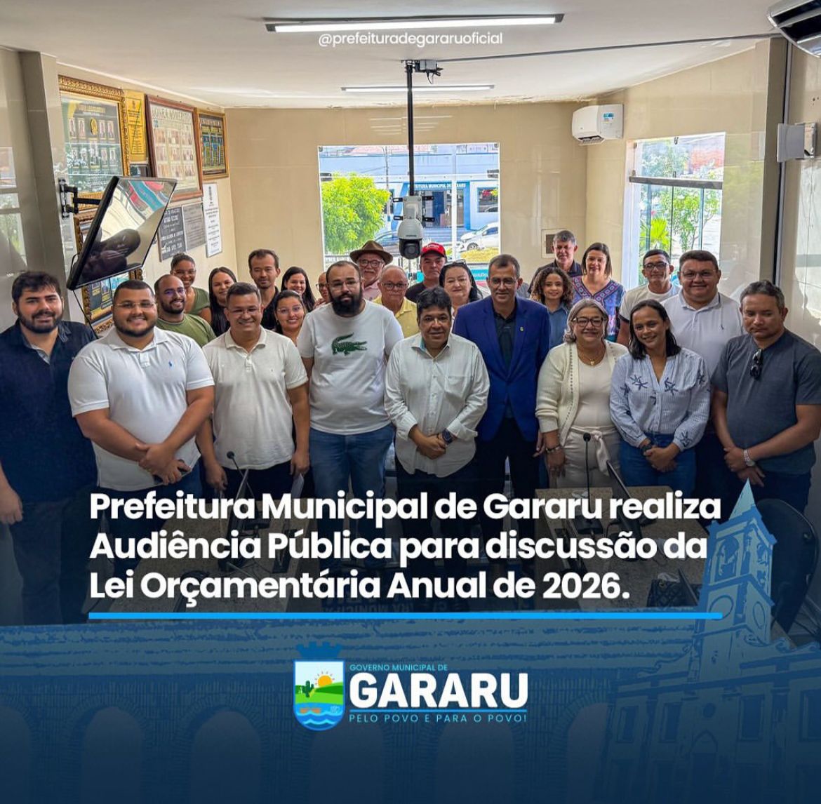 PREFEITURA DE GARARU REALIZA AUDIÊNCIA PÚBLICA