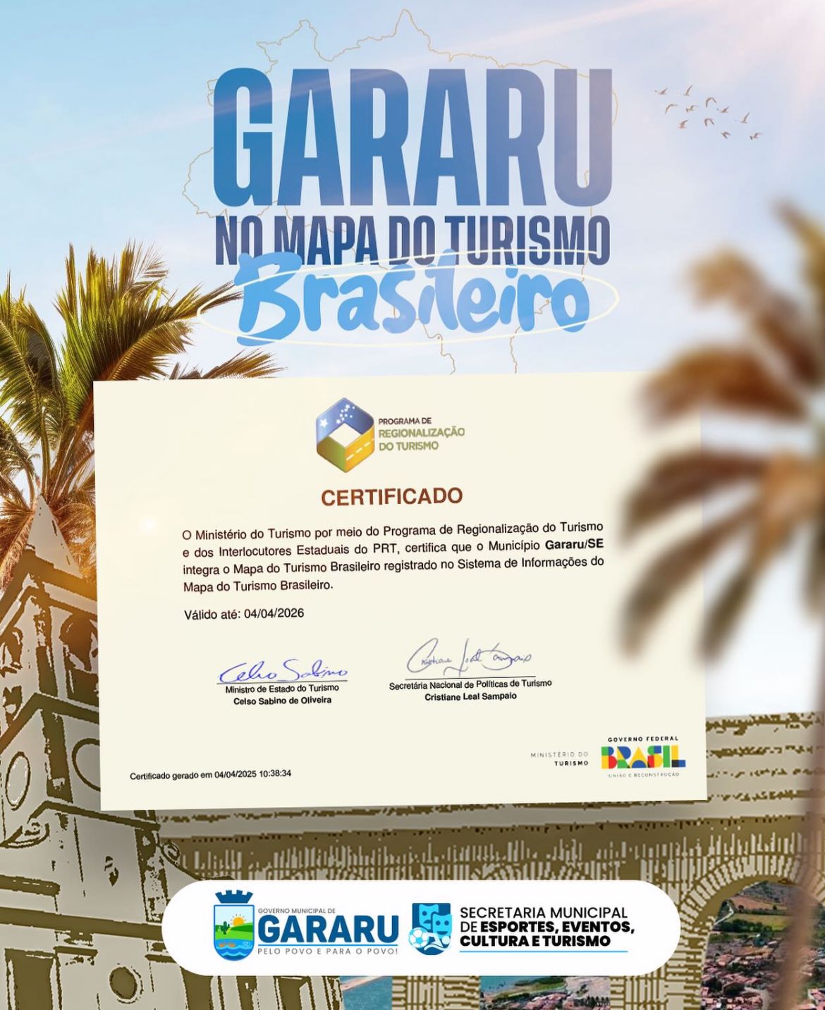 GARARU NO MAPA DO TURISMO BRASILEIRO