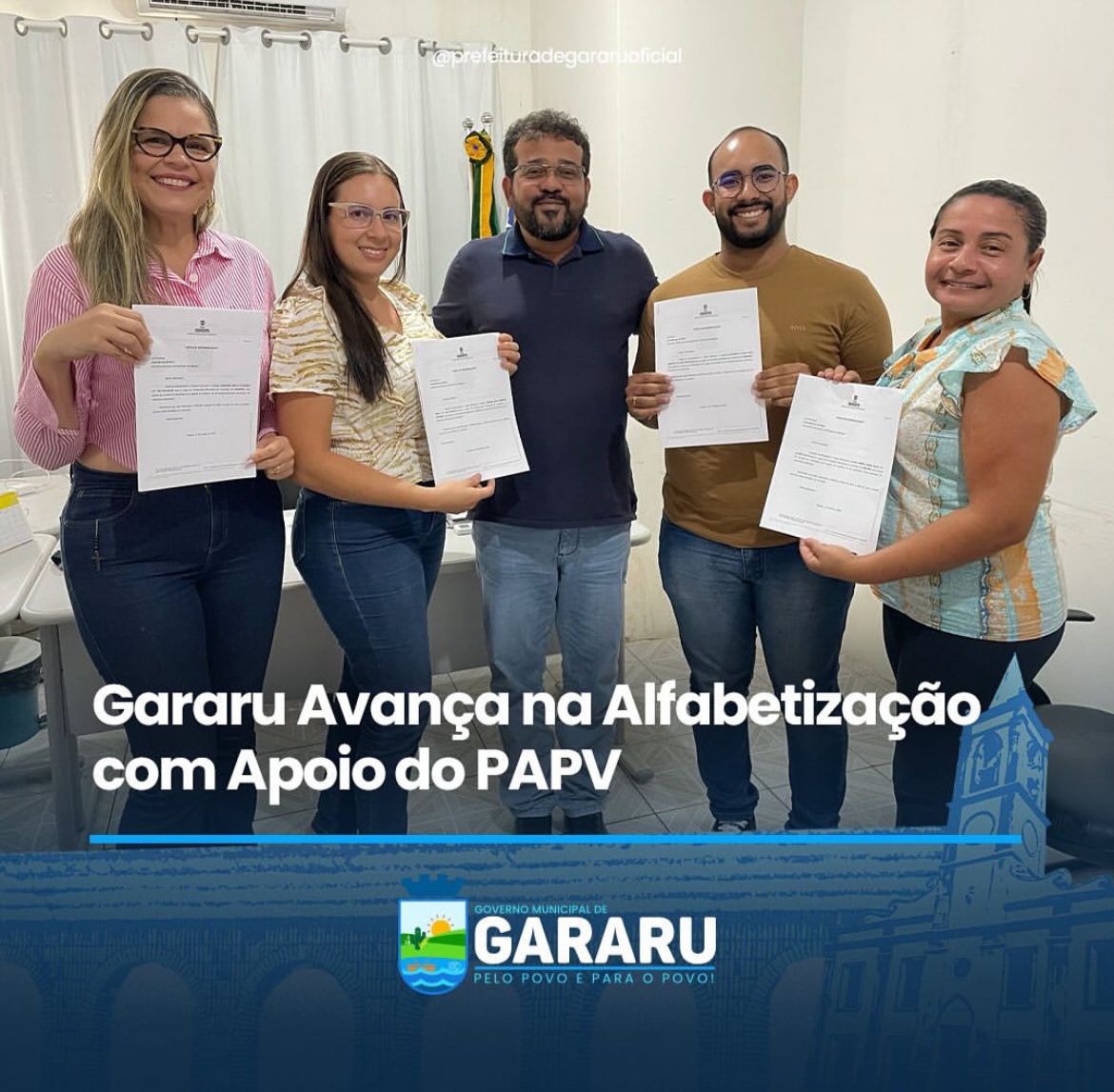 GARARU AVANÇA NA ALFABETIZAÇÃO COM APOIO DO PAPV