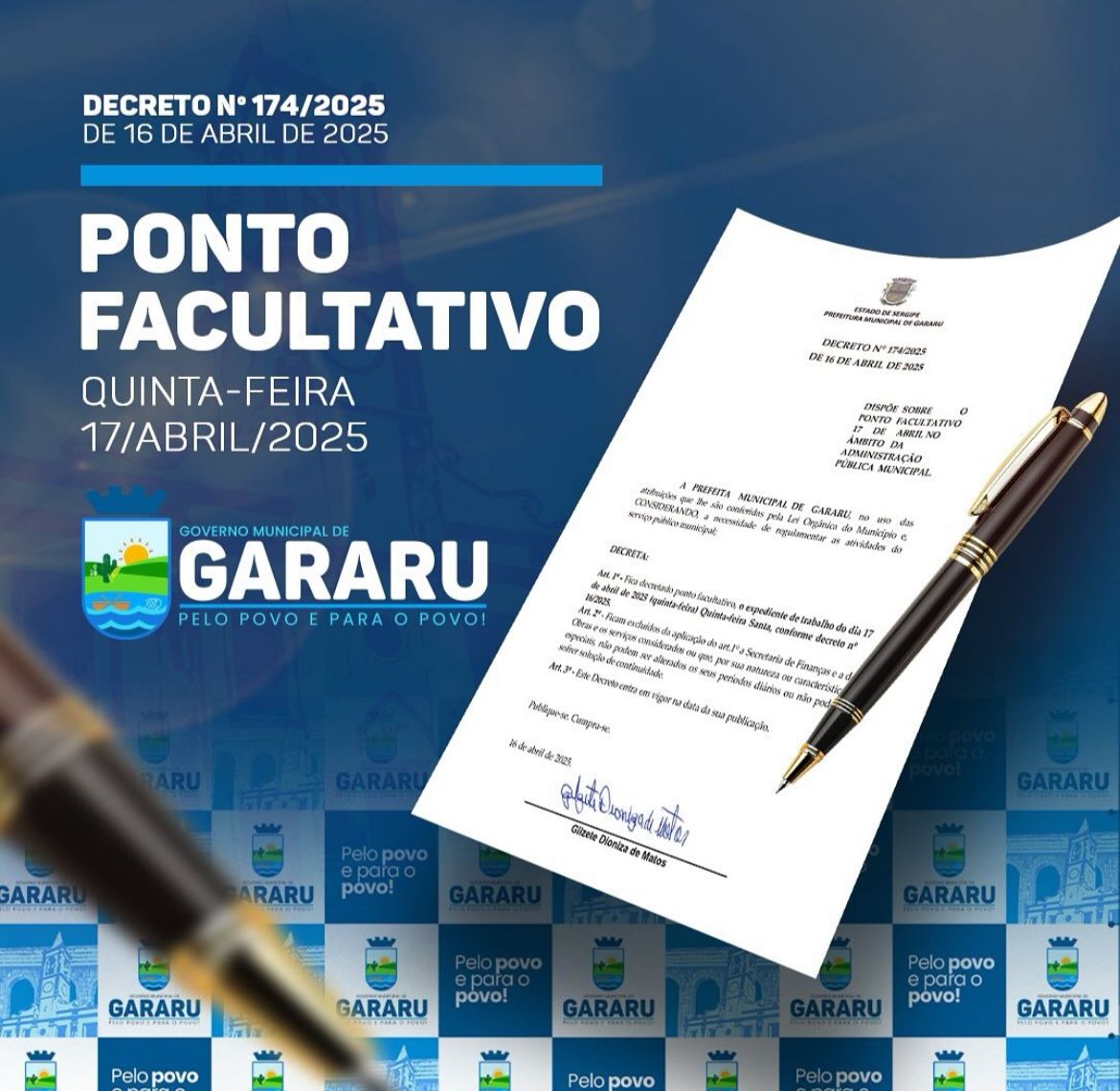 PONTO FACULTATIVO - DECRETO N° 174/2025