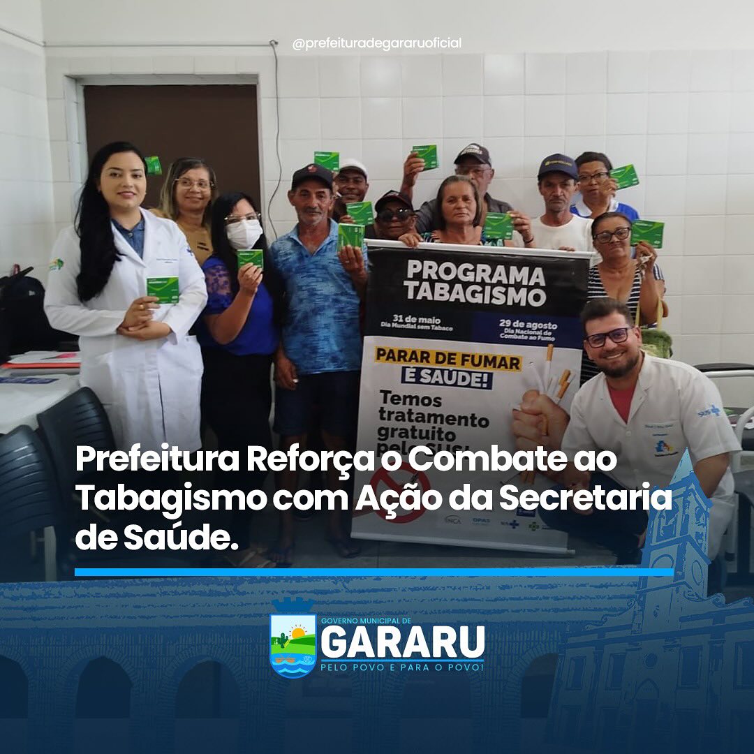Prefeitura Reforça o Combate ao Tabagismo com a Ação da Secretaria de Saúde.