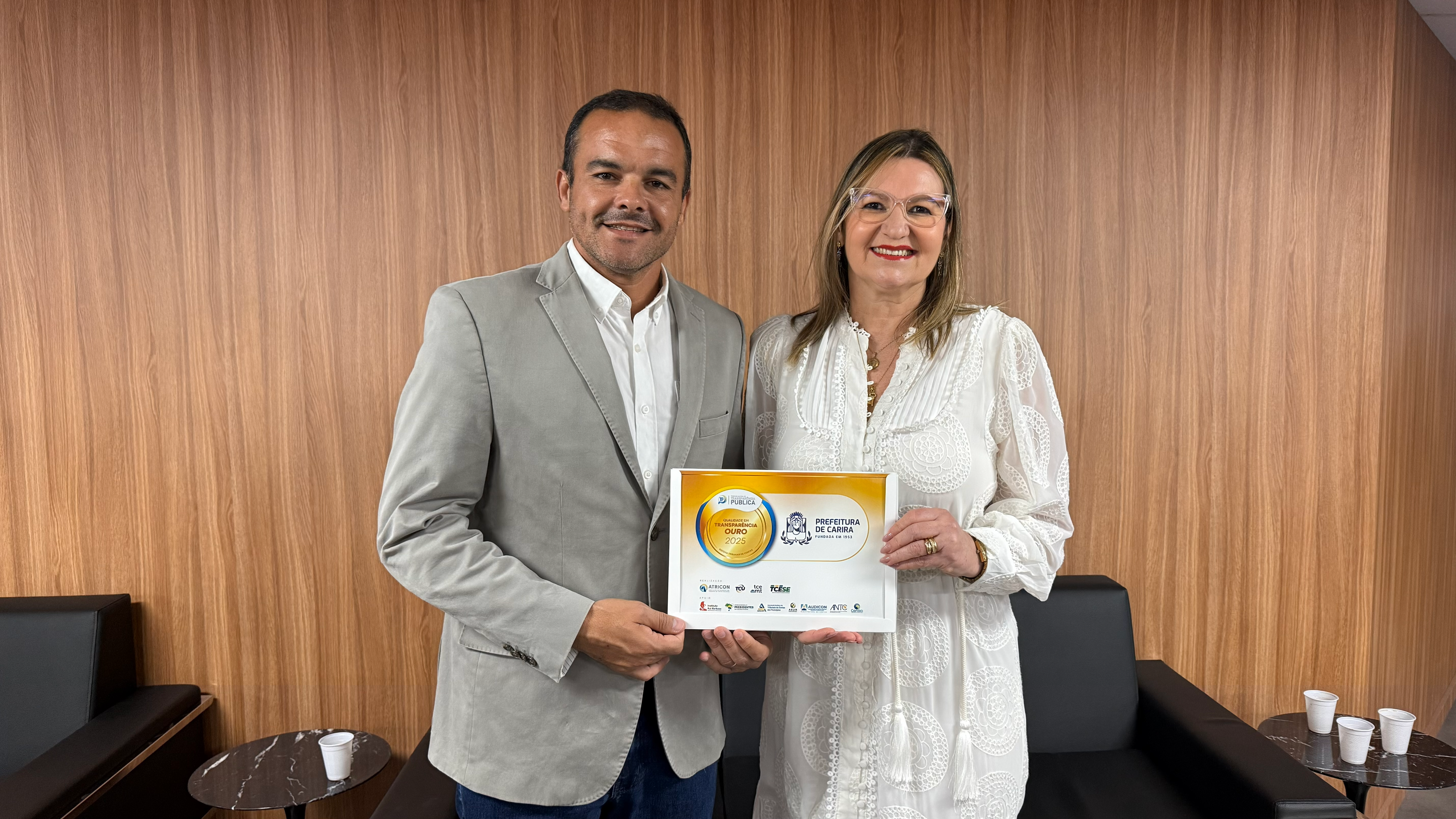 Município de Carira é certificado com Selo Ouro em Transparência pelo TCE-SE