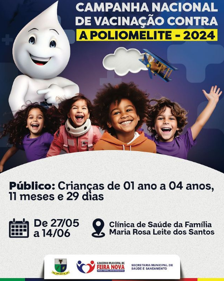 CAMPANHA DE VACINAÇÃO CONTRA A POLIOMIELITE !!!