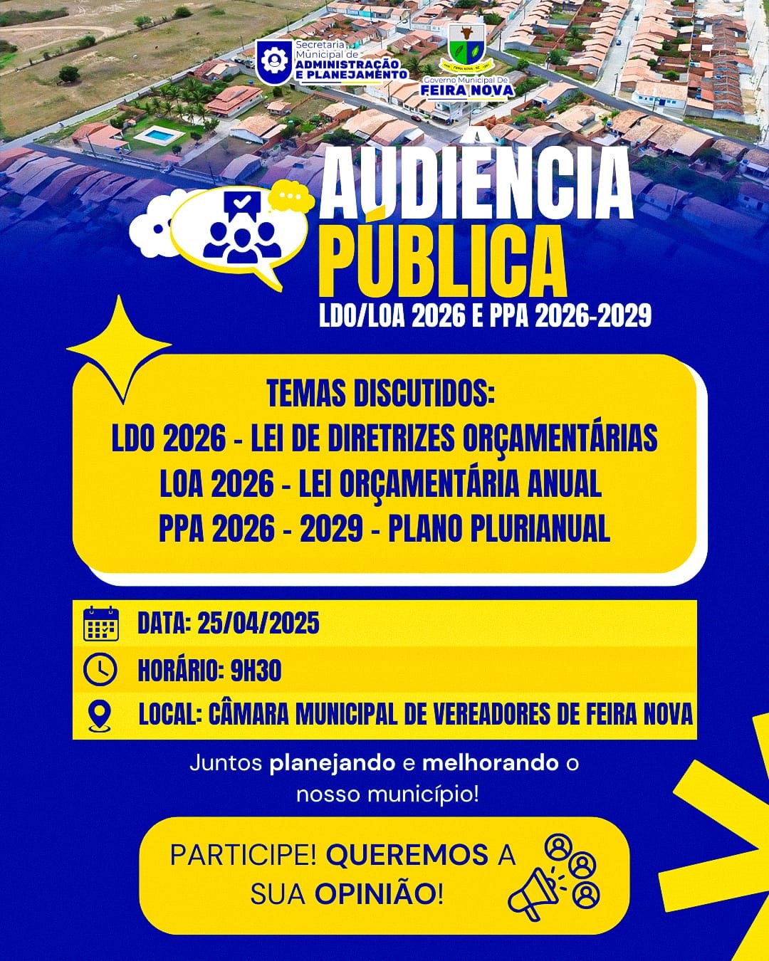 AUDIÊNCIA PÚBLICA !!!