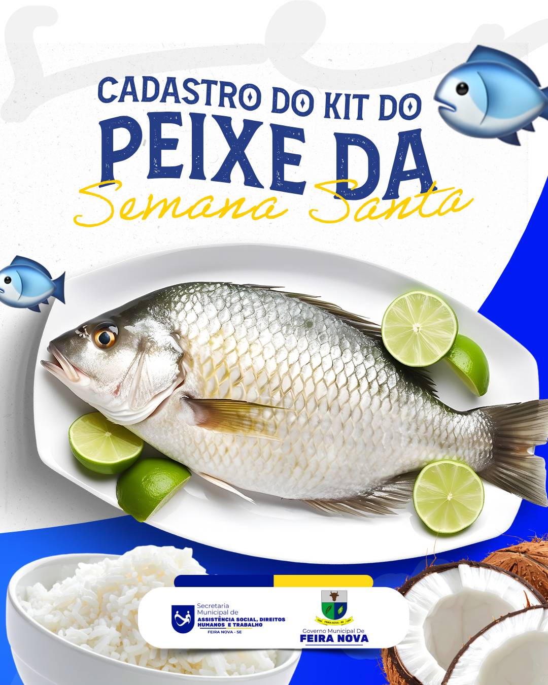 CRONOGRAMA DO CADASTRO DO KIT DO PEIXE DA SEMANA SANTA