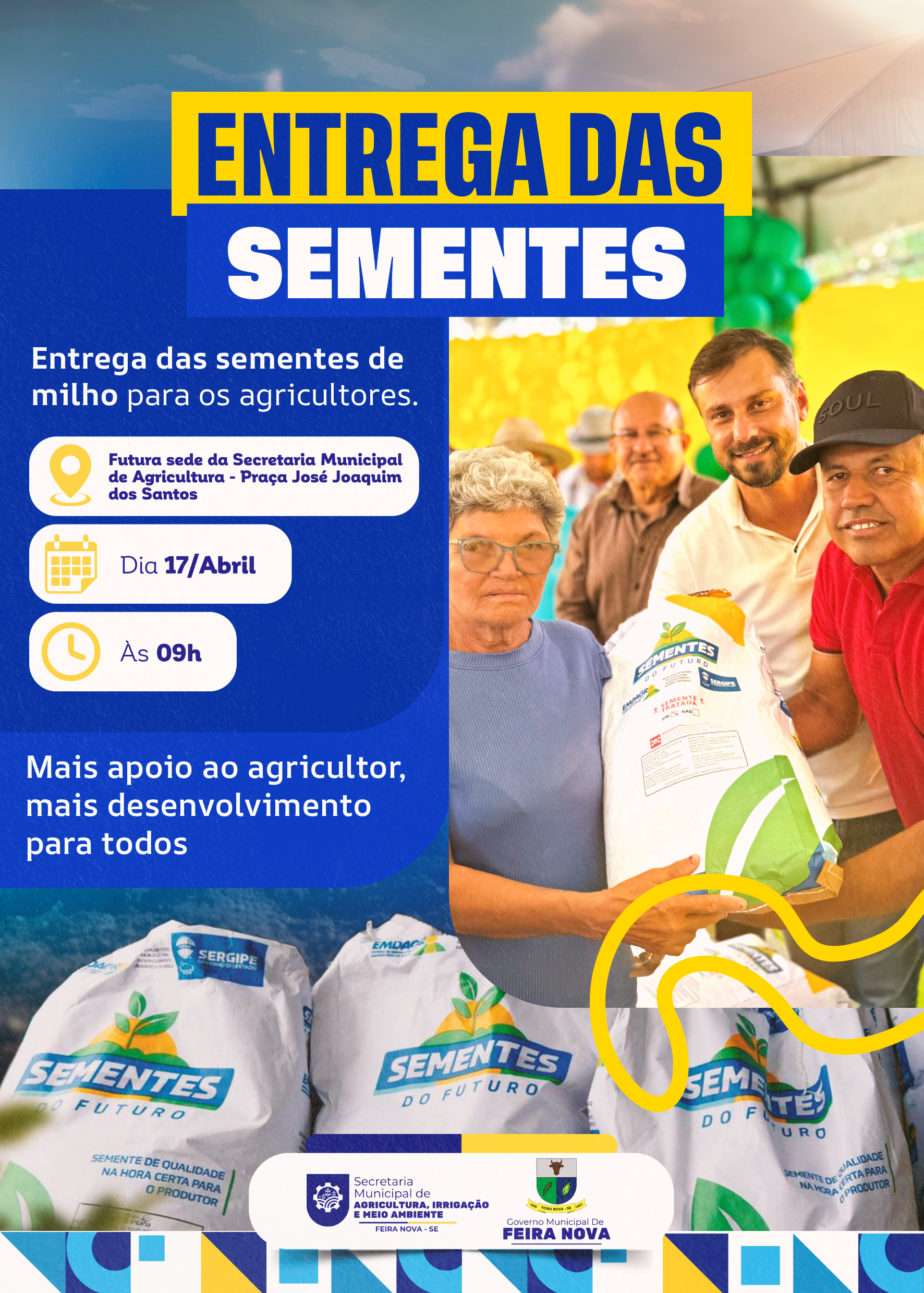 Entrega de sementes de milho