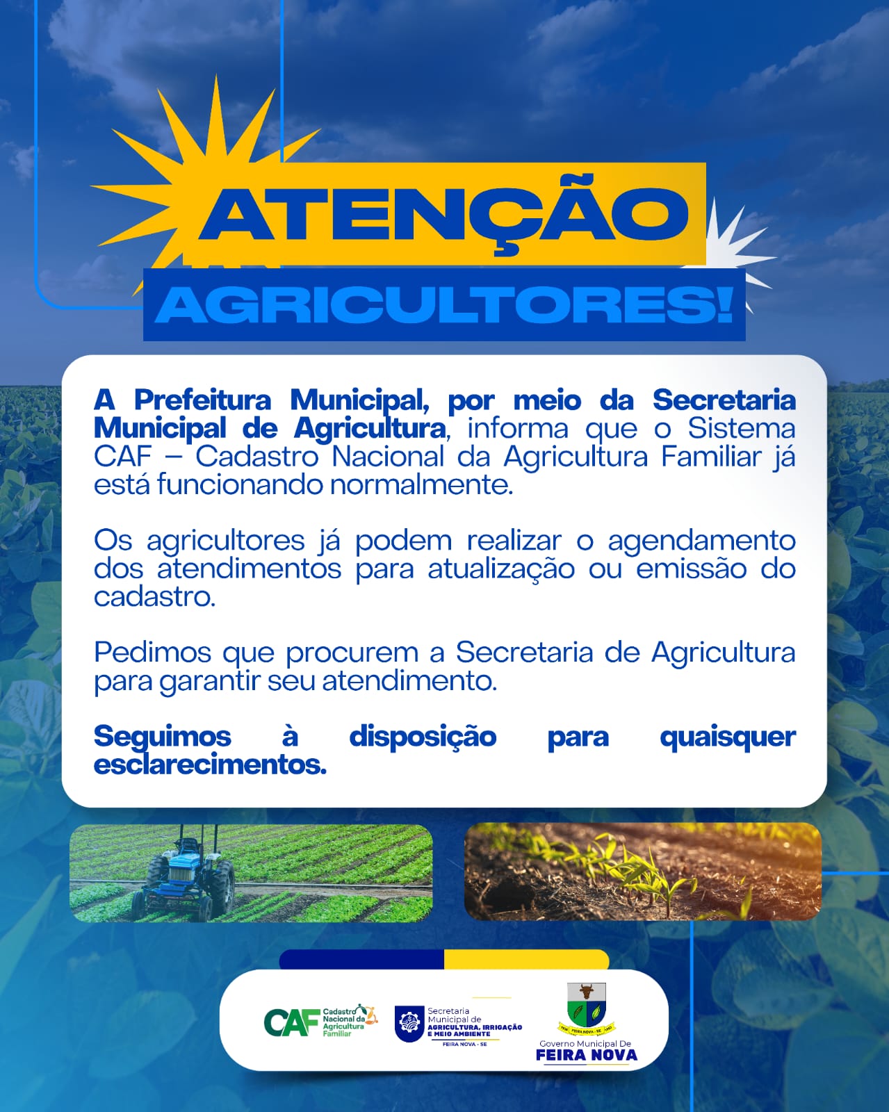 O SISTEMA CAF ESTÁ DE VOLTA