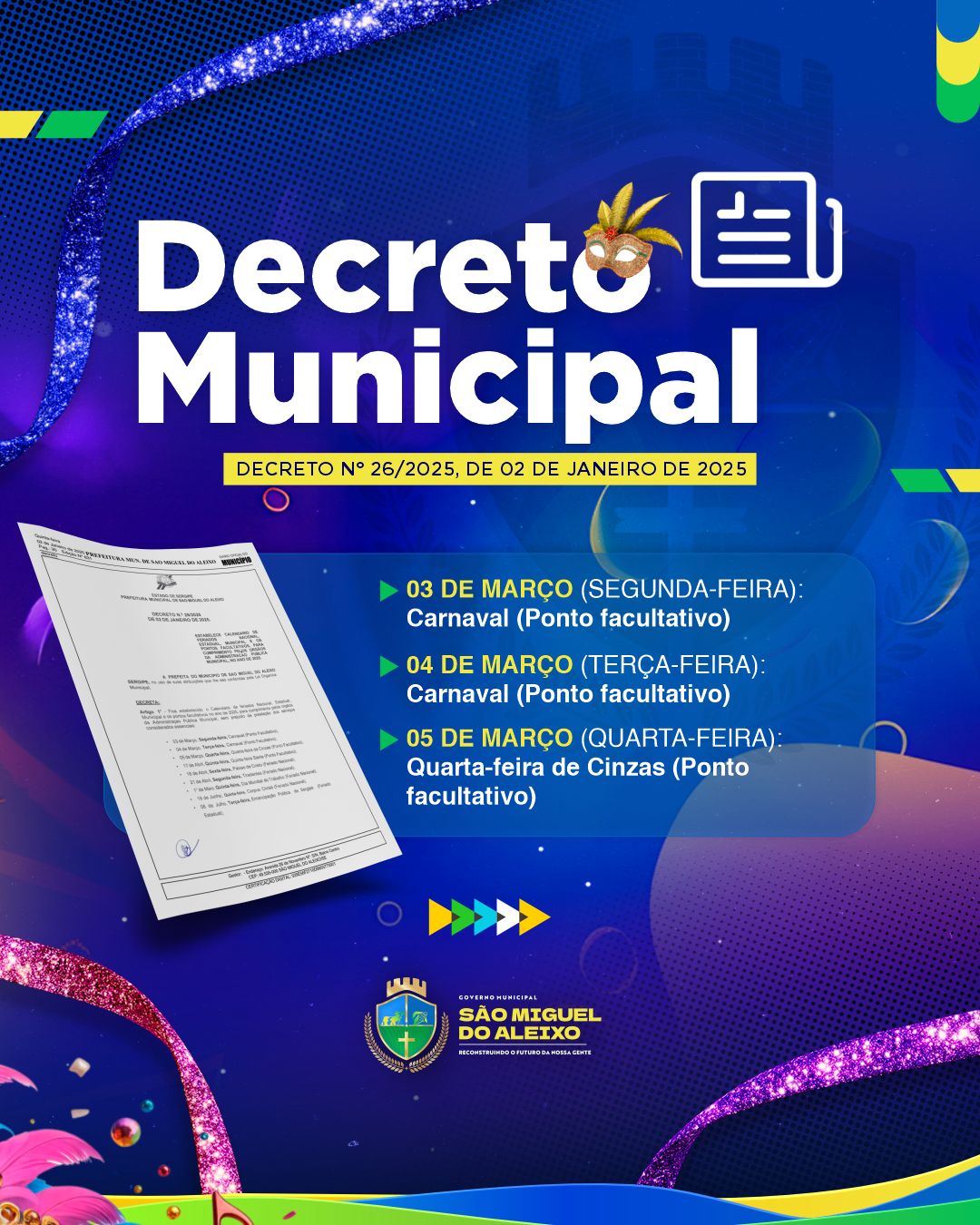 DECRETO DE PONTO FACULTATIVO