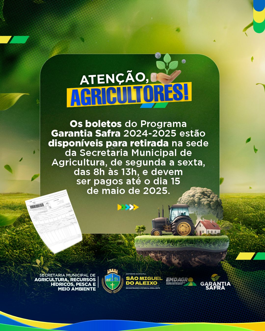 ATENÇÃO AGRICULTORES