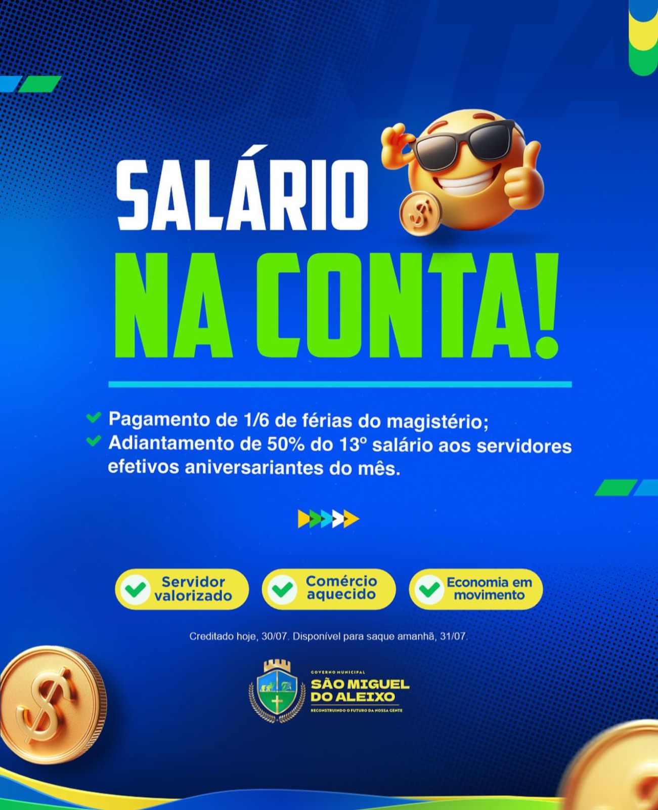 SALARIO NA CONTA