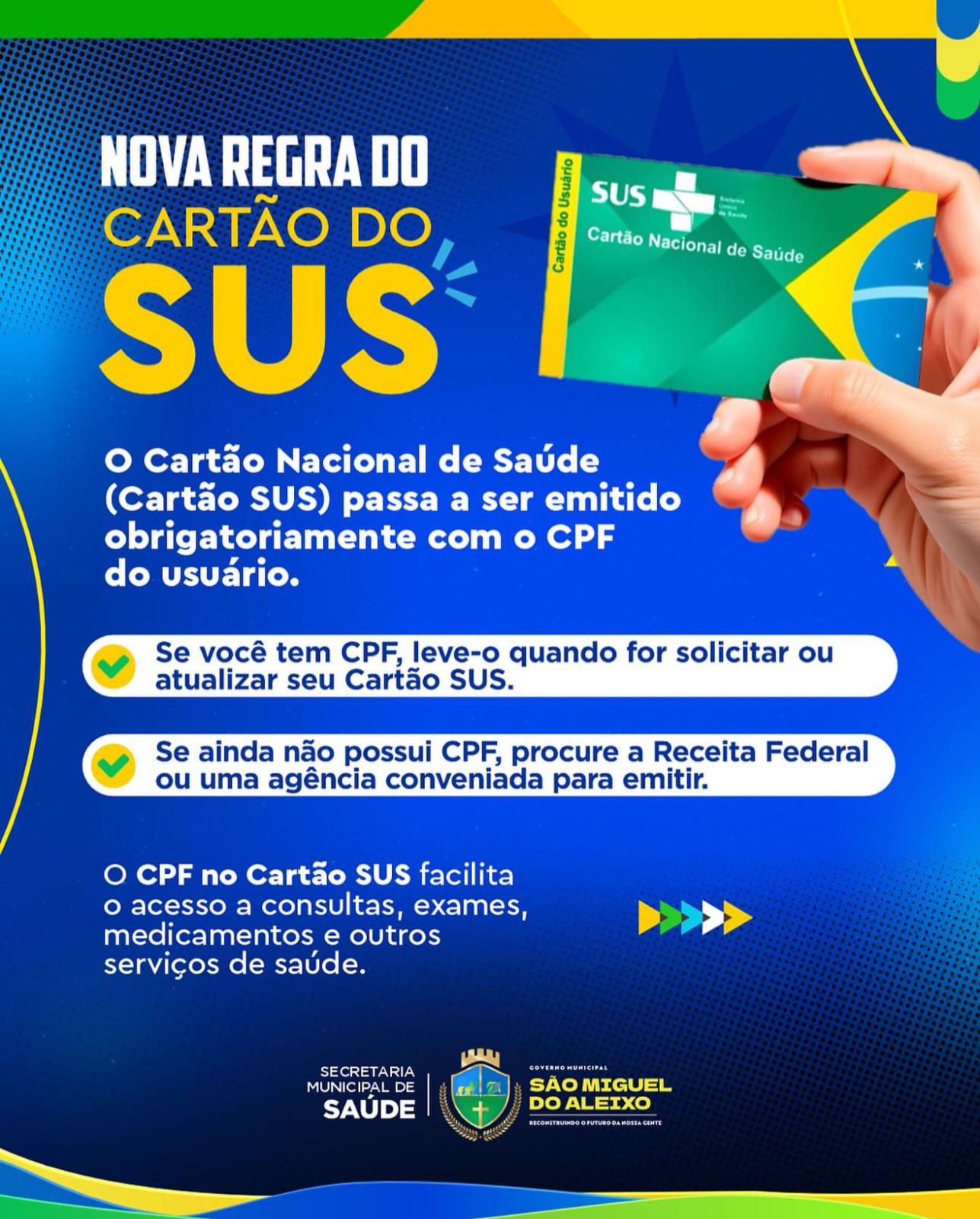 NOVA REGRA DO CARTÃO SUS