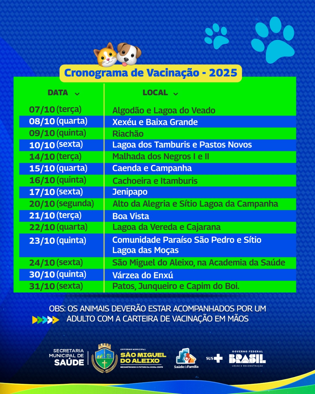 CAMPANHA DE VACINAÇÃO ANTIRRÁBICA