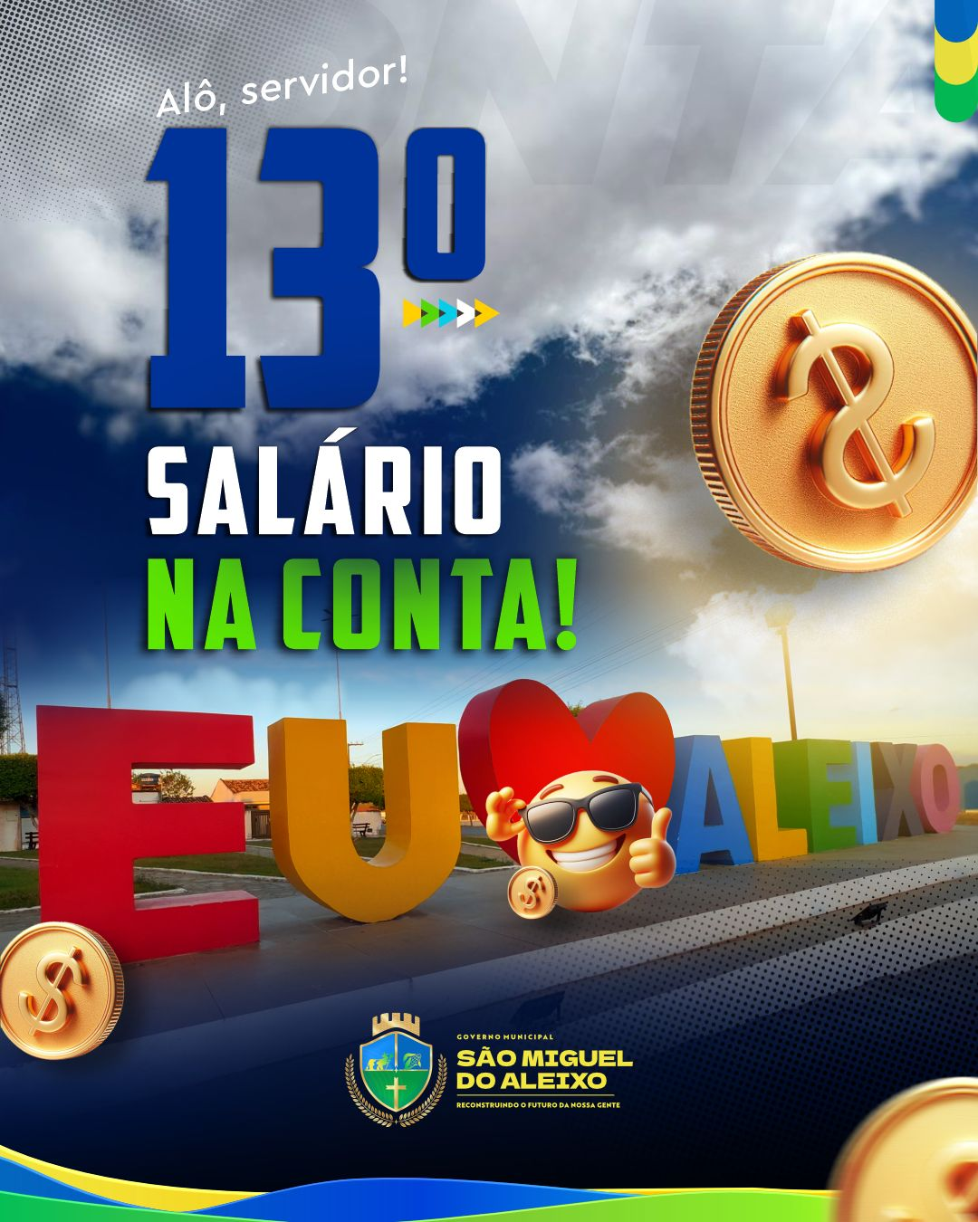 13 SALARIO NA CONTA