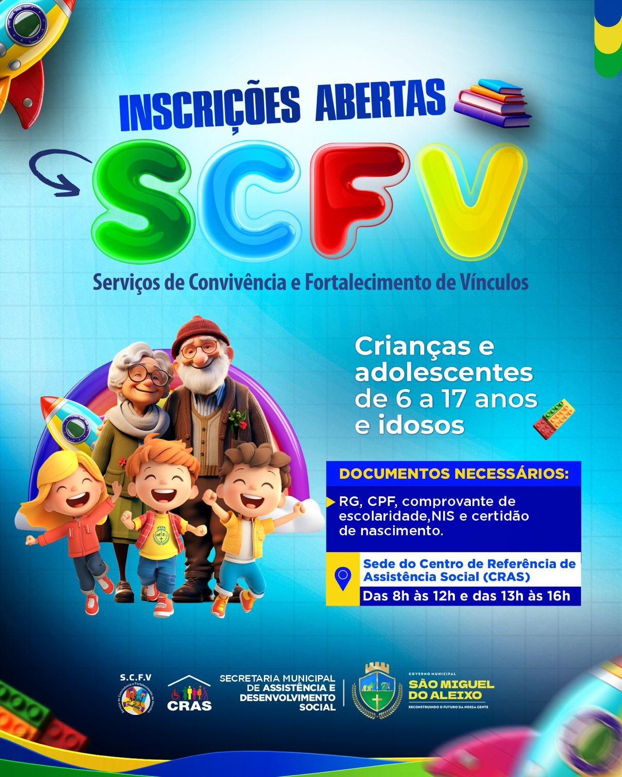 INSCRIÇÕES PARA O SCFV