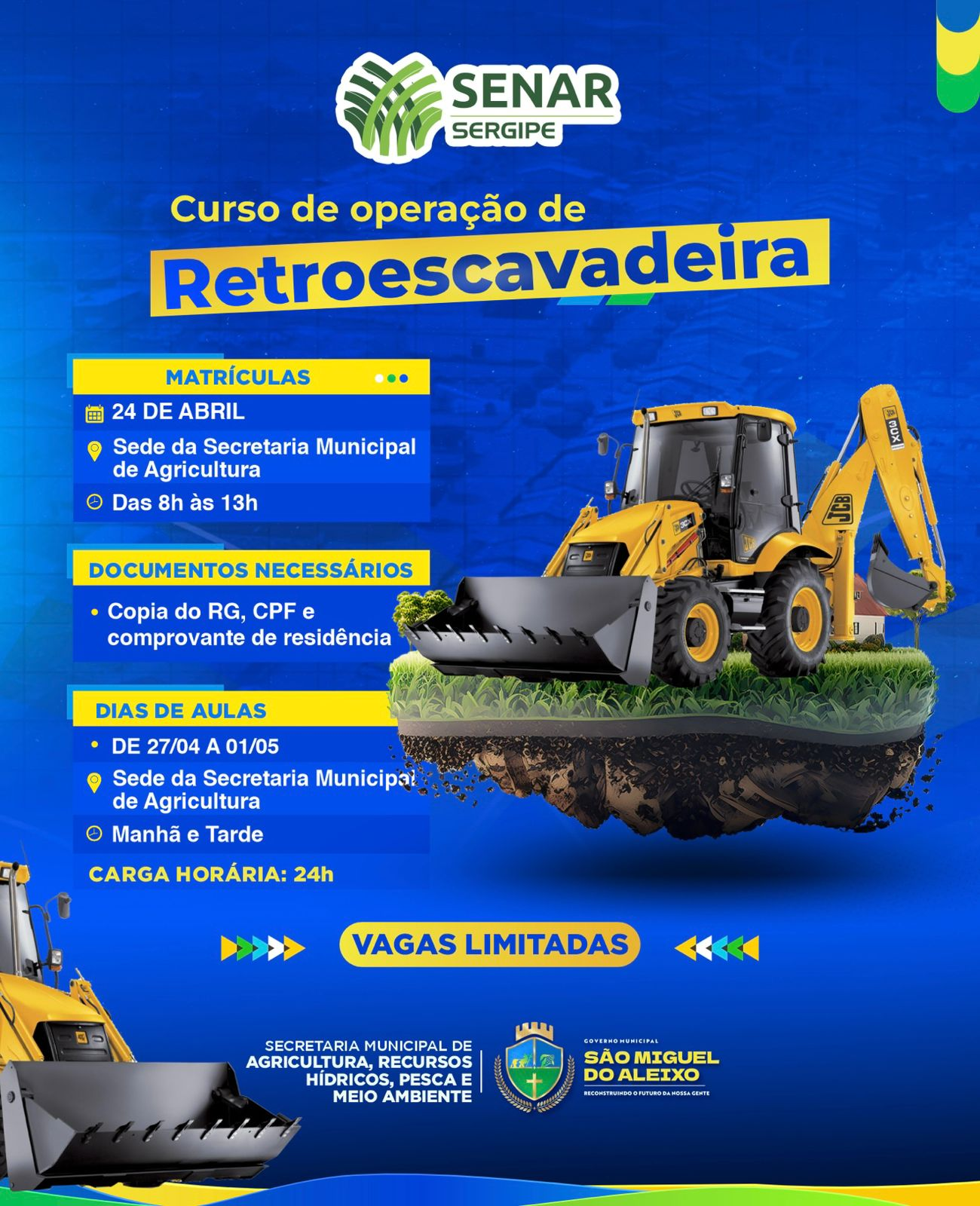 CURSO DE OPERAÇÃO DE RETROESCAVADEIRA.