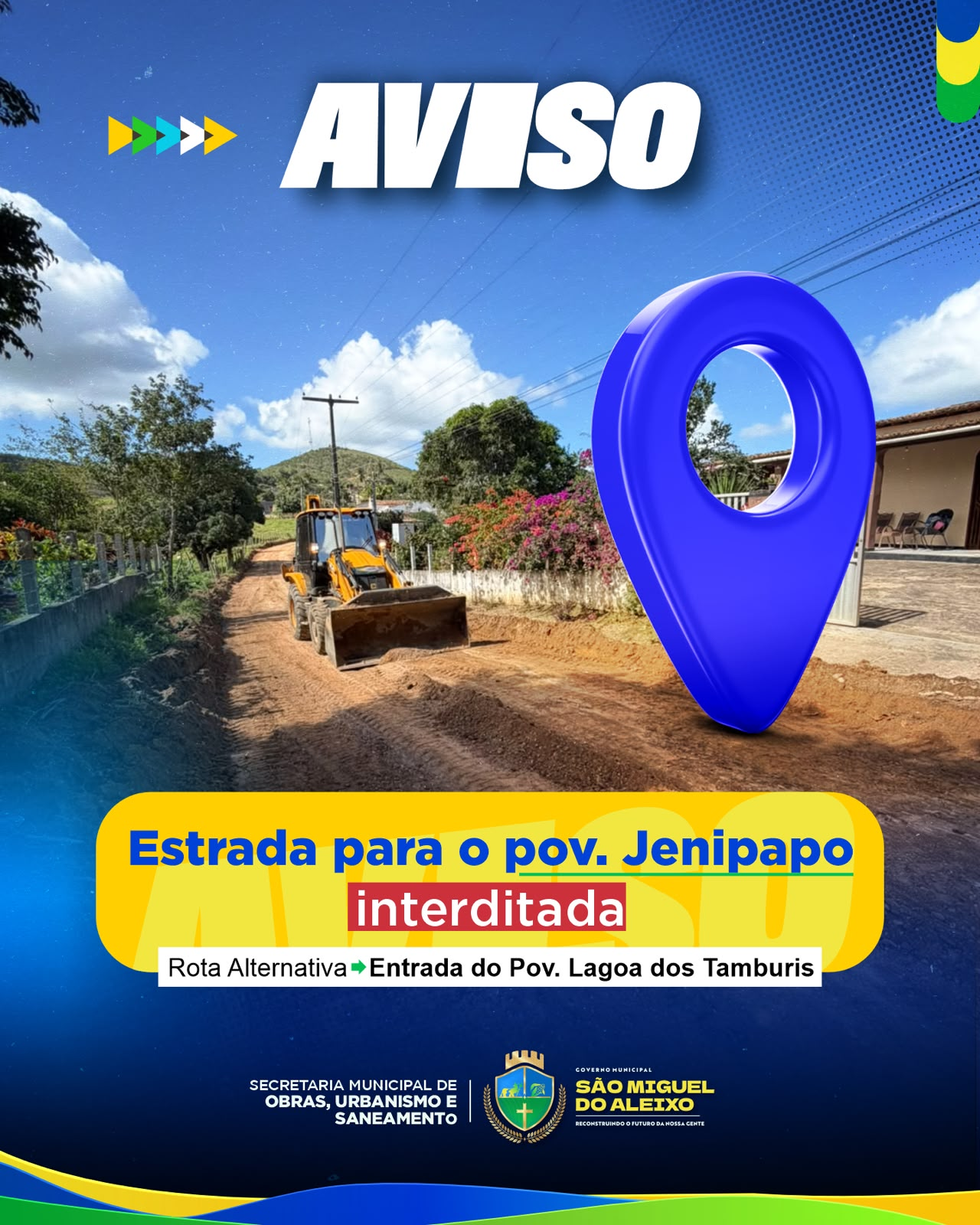 AVISO - VIA INTERDITADA -